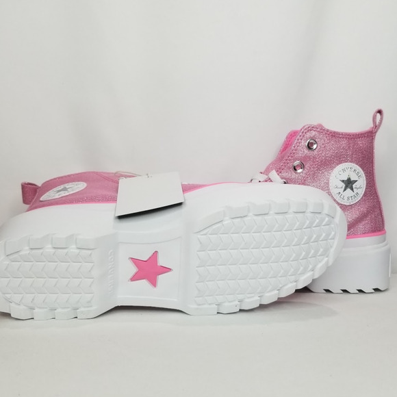 Converse Women's CTAS Lugged Lift Hi Tops Women's Size 7 Oops Pink A05230C NWT - Picture 4 of 9